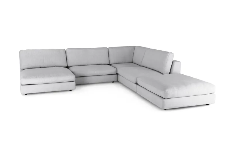 Arken 6-istuttava Käännettävä L-muotoinen Modulaarikulmasohva Divaanilla + Rahi Kankaalla - Harmaa - Huonekalut - Sohva - Moduulisohva - Moduulisohvakokonaisuus