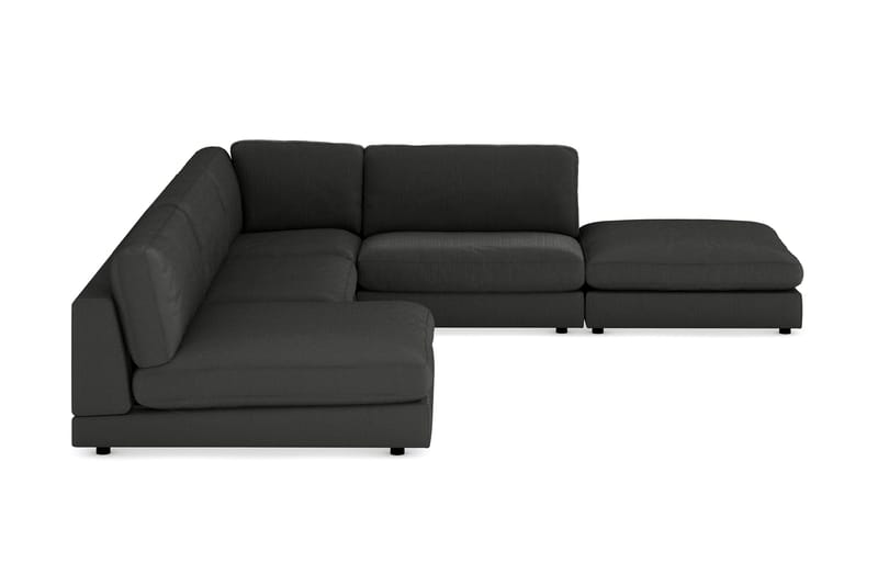 Arken 6-istuttava Käännettävä L-muotoinen Modulaarikulmasohva Divaanilla + Rahi Manchesterekankaalla - Tummanharmaa - Huonekalut - Sohva - Moduulisohva