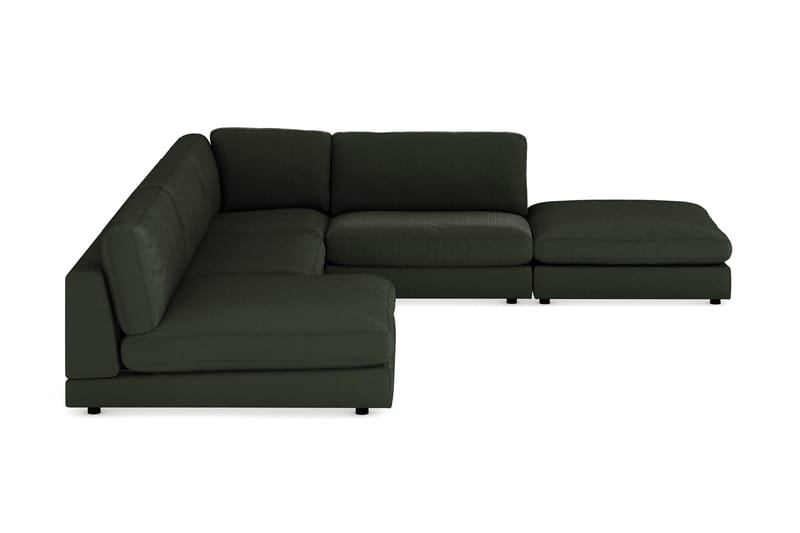 Arken 6-istuttava Käännettävä L-muotoinen Modulaarikulmasohva Divaanilla + Rahi Manchesterekankaalla - Tummanvihreä - Huonekalut - Sohva - Moduulisohva - Moduulisohvakokonaisuus