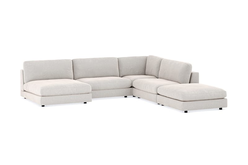 Arken 6-istuttava Käännettävä L-muotoinen Modulaarikulmasohva Divaanilla + Rahi Sametilla - Kermanvalkoinen - Huonekalut - Sohva - Moduulisohva - Moduulisohvakokonaisuus