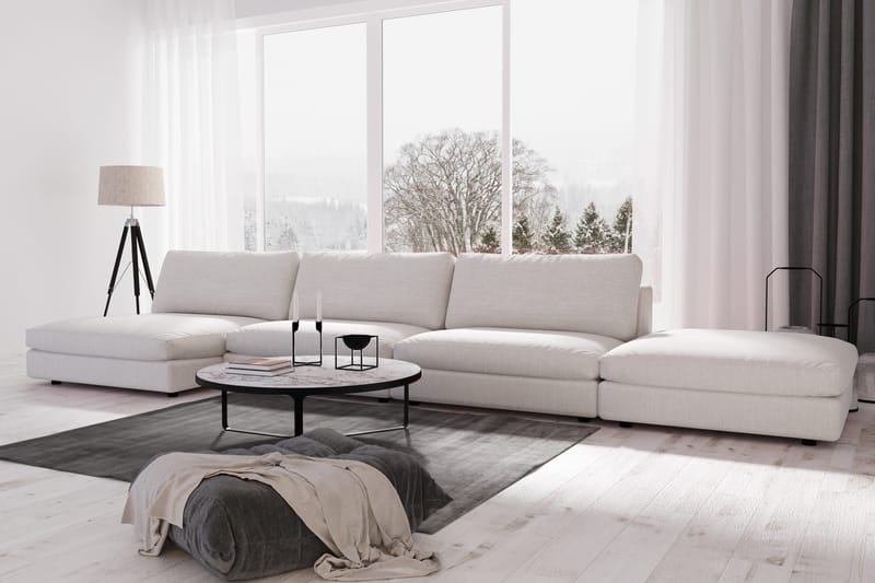 Arken 6-istuttava Käännettävä U-muotoinen Modulaarisohva Divaanilla + Rahi Kankaalla - Vaaleanharmaa - Huonekalut - Sohva - Moduulisohva - Moduulisohvakokonaisuus