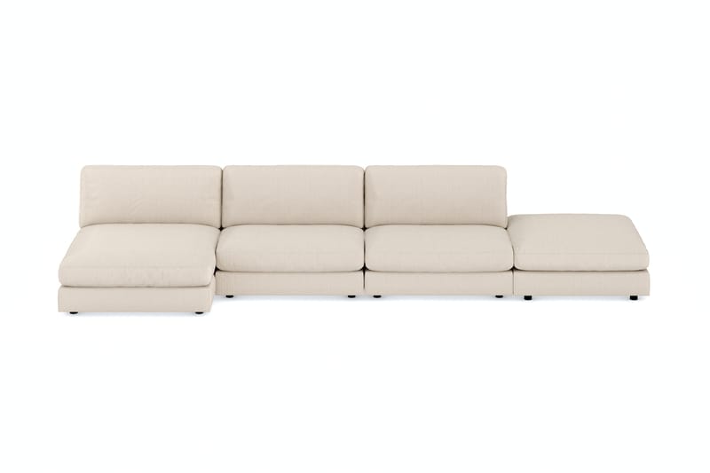 Arken 6-istuttava Käännettävä U-muotoinen Modulaarisohva Divaanilla + Rahi Manchesterekankaalla - Beige - Huonekalut - Sohva - Moduulisohva