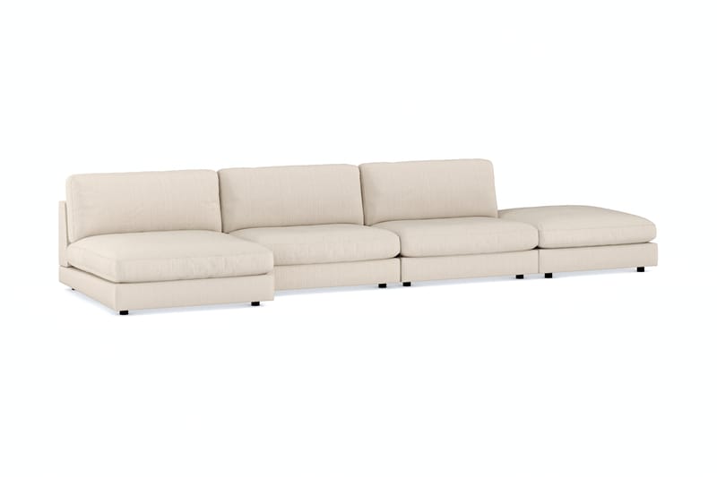 Arken 6-istuttava Käännettävä U-muotoinen Modulaarisohva Divaanilla + Rahi Manchesterekankaalla - Beige - Huonekalut - Sohva - Moduulisohva