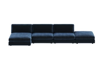 Arken 6-istuttava Käännettävä U-muotoinen Modulaarisohva Divaanilla + Rahi Sametilla