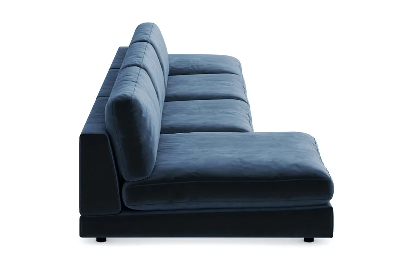 Arken 6-istuttava Käännettävä U-muotoinen Modulaarisohva Divaanilla + Rahi Sametilla - Sininen - Huonekalut - Sohva - Moduulisohva - Moduulisohvakokonaisuus