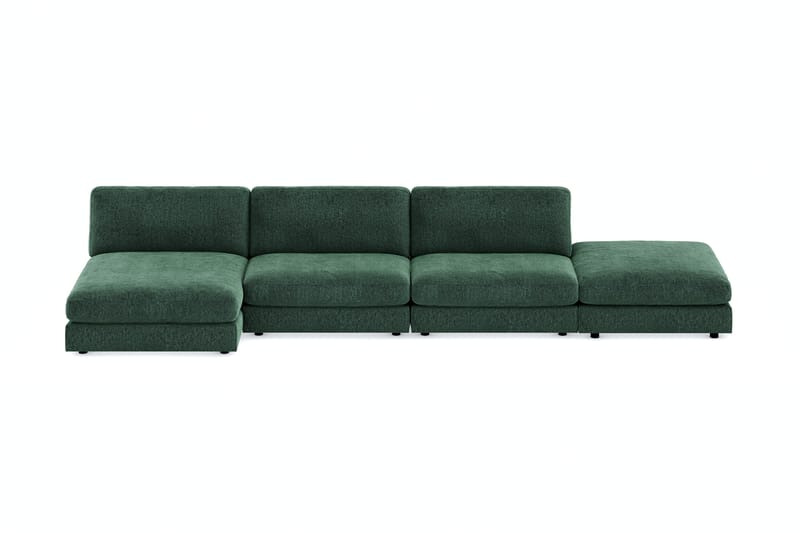Arken 6-istuttava Käännettävä U-muotoinen Modulaarisohva Divaanilla + Rahi Sametilla - Tummanvihreä - Huonekalut - Sohva - Moduulisohva