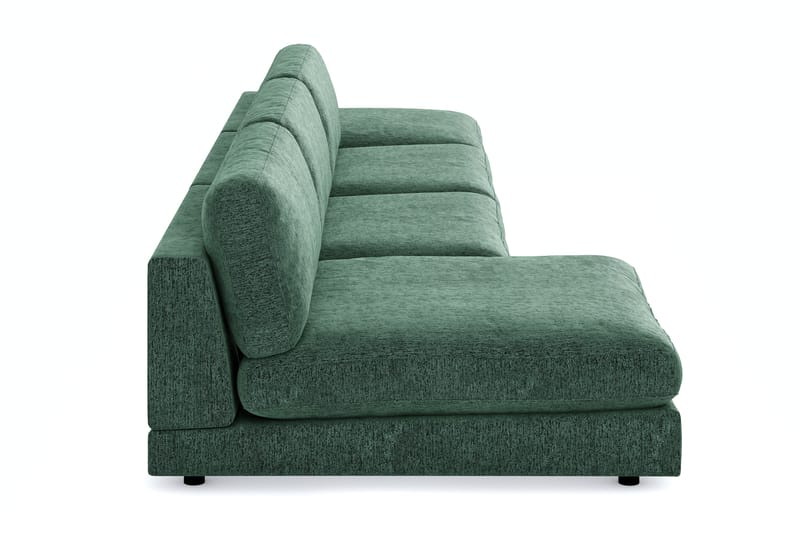 Arken 6-istuttava Käännettävä U-muotoinen Modulaarisohva Divaanilla + Rahi Sametilla - Tummanvihreä - Huonekalut - Sohva - Moduulisohva