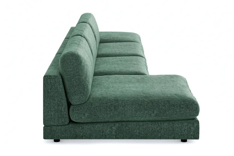 Arken 6-istuttava Käännettävä U-muotoinen Modulaarisohva Divaanilla + Rahi Sametilla - Tummanvihreä - Huonekalut - Sohva - Moduulisohva - Moduulisohvakokonaisuus