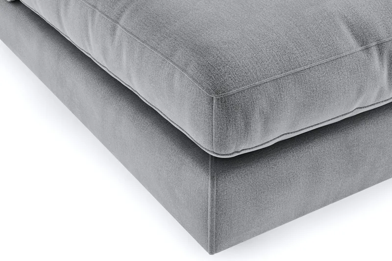 Arken 6-istuttava Käännettävä U-muotoinen Modulaarisohva Divaanilla + Rahi Sametilla - Vaaleanharmaa - Huonekalut - Sohva - Moduulisohva - Moduulisohvakokonaisuus