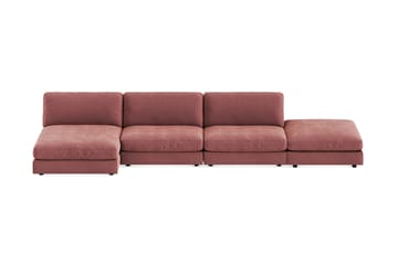 Arken 6-istuttava Käännettävä U-muotoinen Modulaarisohva Divaanilla + Rahi Sametilla