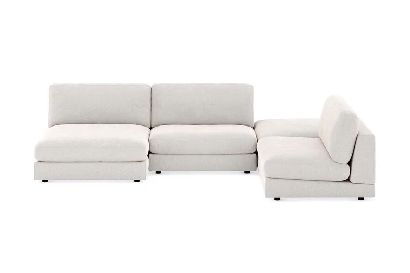 Arken 6-istuttava U-muotoinen Modulaarisohva + Rahi Sametilla, Kermanvalkoinen