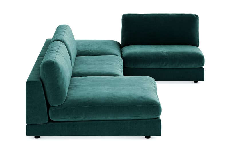 Arken 6-istuttava U-muotoinen Modulaarisohva + Rahi Sametilla - Vihreä - Huonekalut - Sohva - Moduulisohva - Moduulisohvakokonaisuus