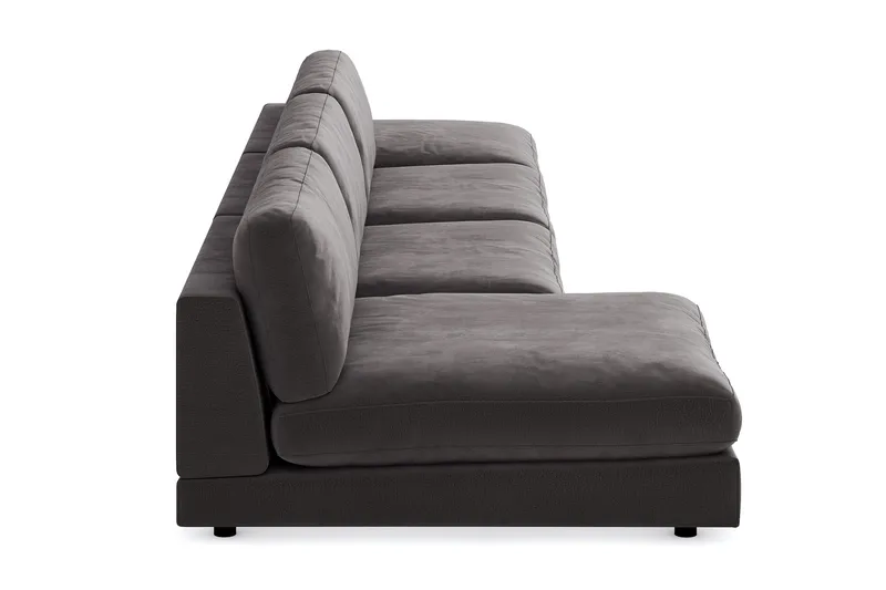 Arken U-modulisohva Divaanilla Käännettävä Sametti - Tummanharmaa - Huonekalut - Sohva - Moduulisohva - Moduulisohvakokonaisuus