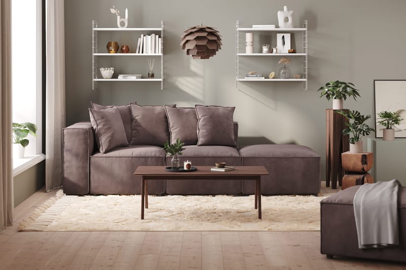 Cubo 1-istuttava Keskimoduuli Sametti 80 cm leveä - Tummanharmaa - Huonekalut - Sohva - Moduulisohva