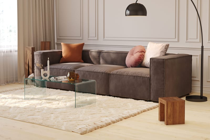 Cubo 1-istuttava Keskimoduuli Sametti 80 cm leveä - Tummanharmaa - Huonekalut - Sohva - Moduulisohva