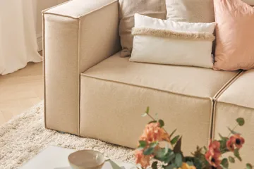 Cubo 1-istuttava Oikeanpuoleinen Moduuli Kangas 108 cm leveä - Beige - Huonekalut - Sohva - Moduulisohva - Muut moduulisohvan moduulit