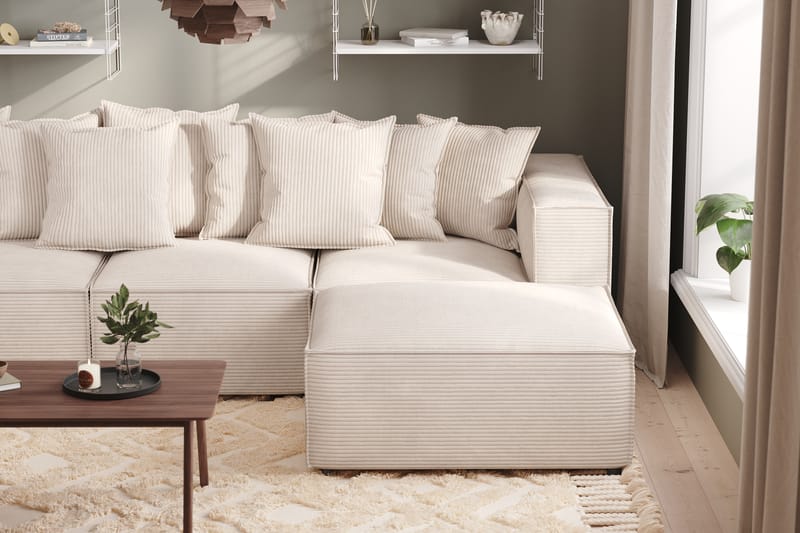 Cubo 1-istuttava Oikeanpuoleinen Moduuli Manchester 108 cm leveä - Beige - Huonekalut - Sohva - Moduulisohva - Muut moduulisohvan moduulit