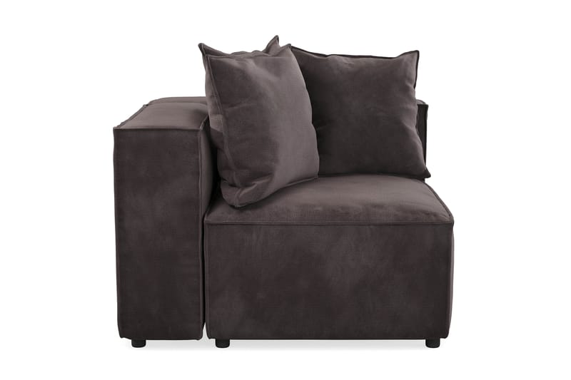 Cubo 1-istuttava Oikeanpuoleinen Moduuli Sametti 108 cm leveä - Tummanharmaa - Huonekalut - Sohva - Moduulisohva - Muut moduulisohvan moduulit