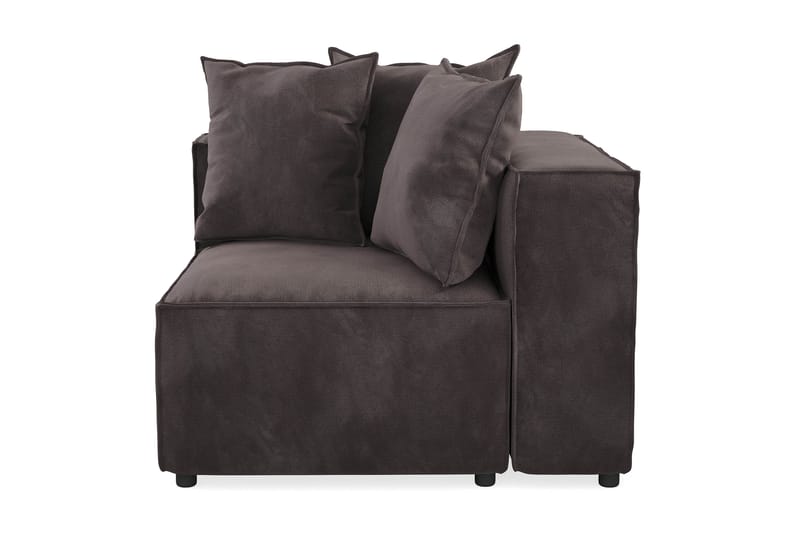 Cubo 1-istuttava Oikeanpuoleinen Moduuli Sametti 108 cm leveä - Tummanharmaa - Huonekalut - Sohva - Moduulisohva - Muut moduulisohvan moduulit