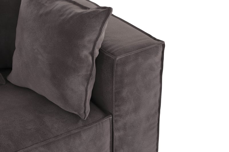 Cubo 1-istuttava Oikeanpuoleinen Moduuli Sametti 108 cm leveä - Tummanharmaa - Huonekalut - Sohva - Moduulisohva - Muut moduulisohvan moduulit