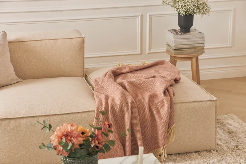 Cubo 1-istuttava Vasemmanpuoleinen Moduuli Kangas 108 cm leveä - Beige - Huonekalut - Sohva - Moduulisohva - Muut moduulisohvan moduulit