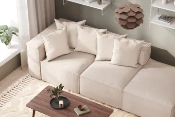 Cubo 1-istuttava Vasemmanpuoleinen Moduuli Kangas 108 cm leveä - Beige - Huonekalut - Sohva - Moduulisohva - Muut moduulisohvan moduulit