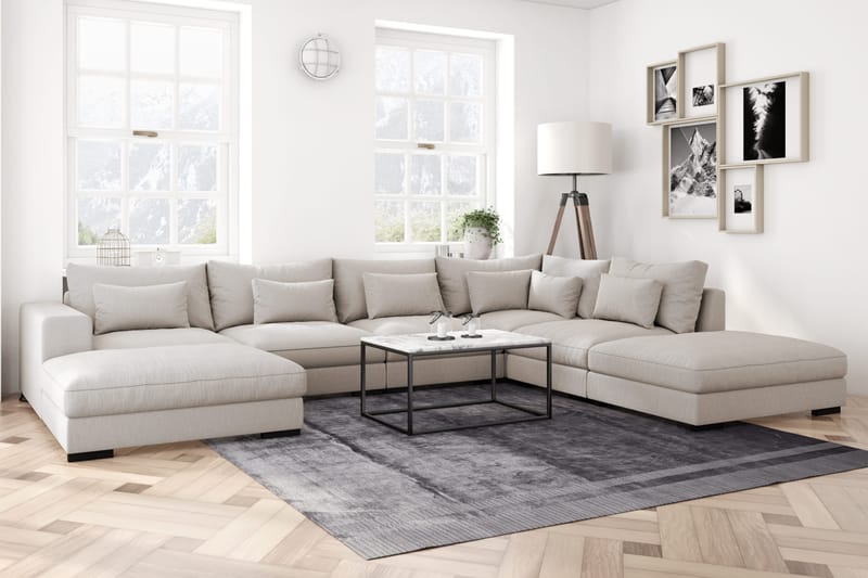 Dubai 1-istuttava Extra Syvä Kulmamoduuli Moduulisohvaan Kankaasta - Beige - Huonekalut - Sohva - Moduulisohva - Kulmamoduuli