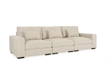 Dubai 3-istuttava sohva extra syvä chenille-kankaalla - Beige - Huonekalut - Sohva - Moduulisohva