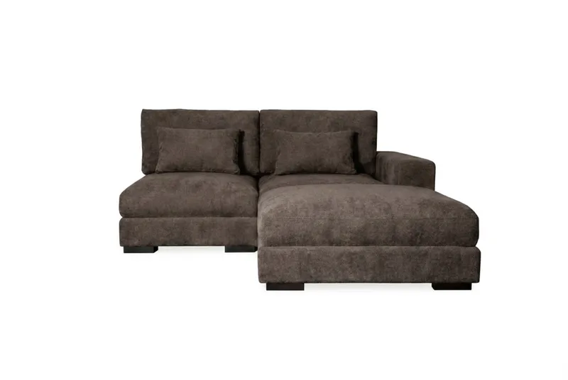 Dubai divaanisohva oikea extra syvä chenille-kankaalla, Tummanruskea