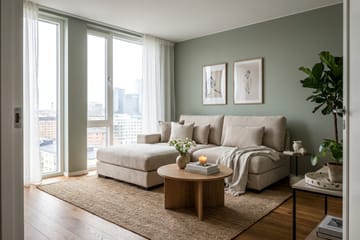 Dubai divaanisohva vasen extra syvä chenille-kankaalla - Beige - Huonekalut - Sohva - Moduulisohva