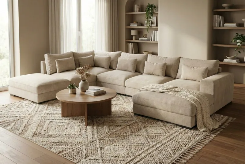 Dubai-käsinoja oikea, Chenille - Beige - Huonekalut - Sohva - Moduulisohva - Muut moduulisohvan moduulit