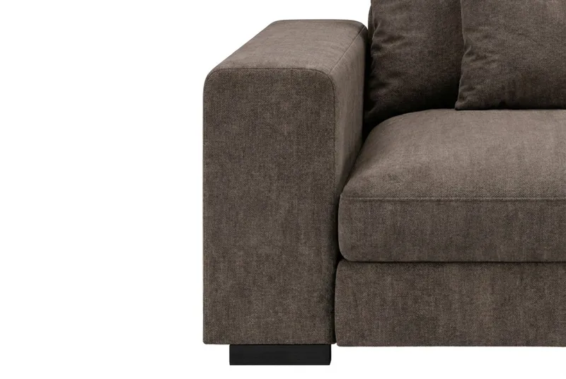 Dubai-käsinoja vasen kankaalla - Tummanruskea - Huonekalut - Sohva - Moduulisohva - Muut moduulisohvan moduulit