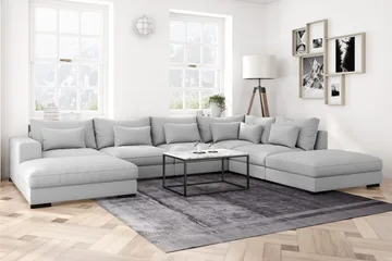 Dubai keskimoduuli extra syvä - Vaaleanharmaa - Huonekalut - Sohva - Moduulisohva
