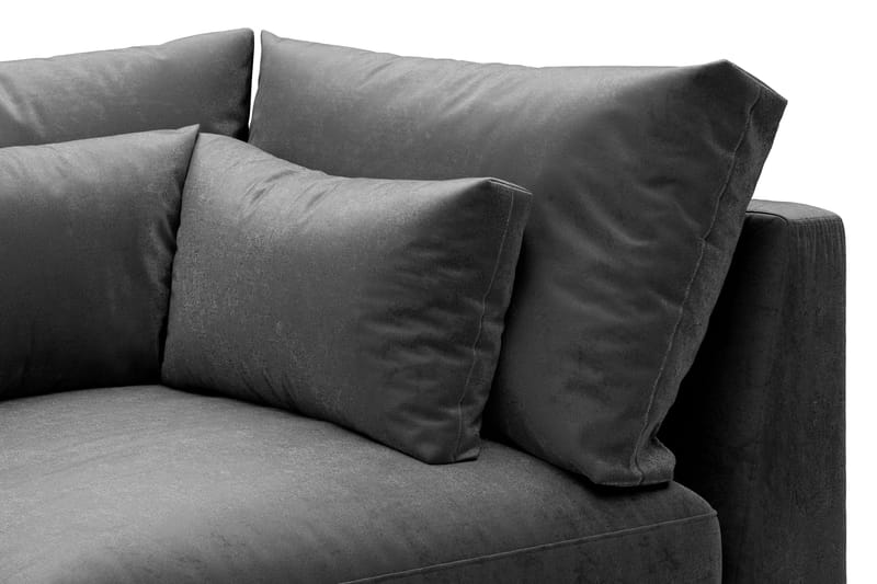 Dubai-kulmamoduuli sametti, extra syvä - Tummanharmaa - Huonekalut - Sohva - Moduulisohva - Kulmamoduuli