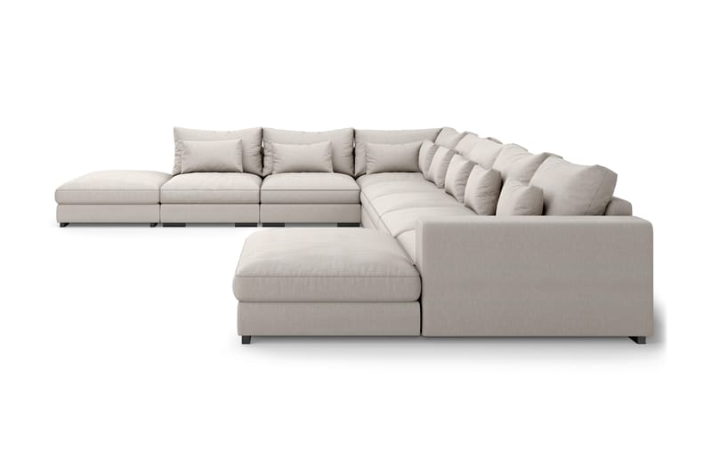 Dubai suuri U-moduulisohva, muunneltava, divaani oikea, erikoissyvä - Vaalea / Beige - Huonekalut - Sohva - Moduulisohva - Moduulisohvakokonaisuus