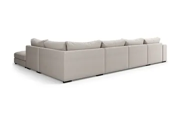 Dubai suuri U-moduulisohva divaanilla vasen, 432 cm, erikoissyvä - Beige - Huonekalut - Sohva - Moduulisohva - Moduulisohvakokonaisuus