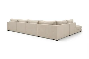 Dubai U-moduulisohva divaanilla oikea, erikoissyvä chenille-kankaalla - Beige - Huonekalut - Sohva - Moduulisohva - Moduulisohvakokonaisuus
