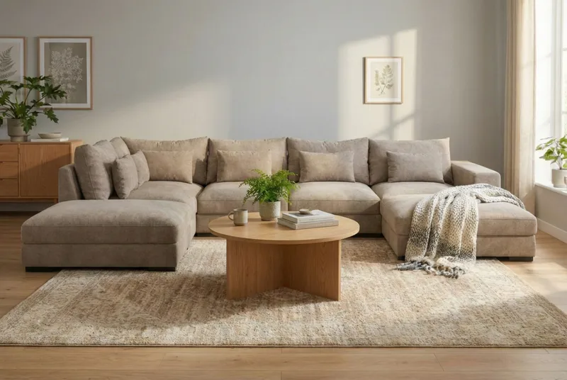 Dubai U-moduulisohva divaanilla oikea - Ruskea - Huonekalut - Sohva - Moduulisohva - Moduulisohvakokonaisuus