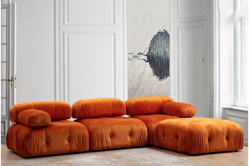 Keskimoduuli Belgin 95 cm - Oranssi - Huonekalut - Sohva - Moduulisohva