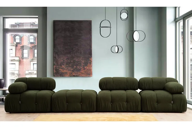 Keskimoduuli Belgin 95 cm - Vihreä - Huonekalut - Sohva - Moduulisohva