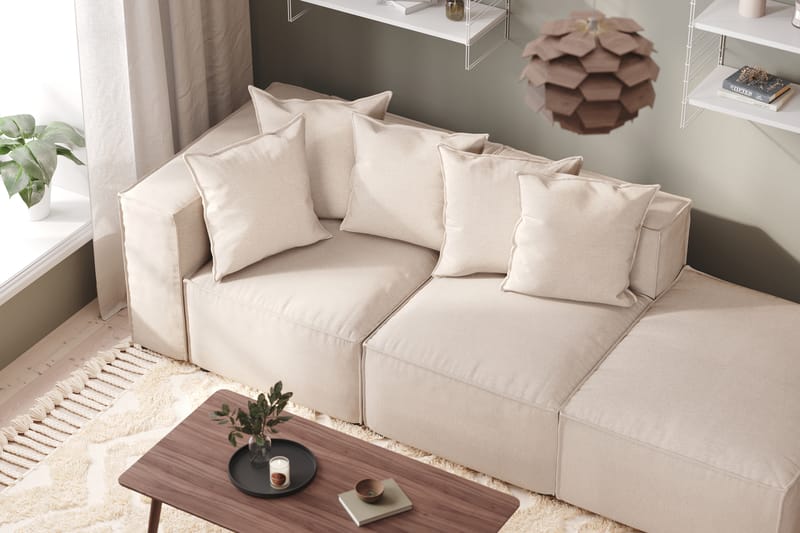 Cubo 1-istuttava Keskimoduuli Kangas 80 cm leveä - Beige - Huonekalut - Sohva - Moduulisohva - Keskimoduuli