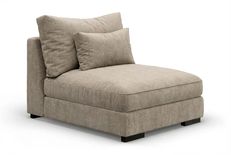 Keskimoduuli Dubai Kangas - Beige/Harmaa - Huonekalut - Sohva - Moduulisohva