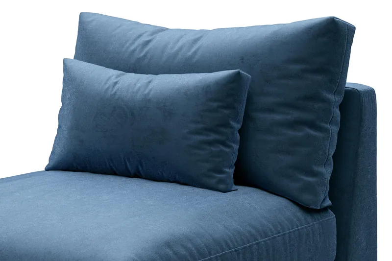 Keskimoduuli Dubai Sametti extra syvä - Sininen - Huonekalut - Sohva - Moduulisohva
