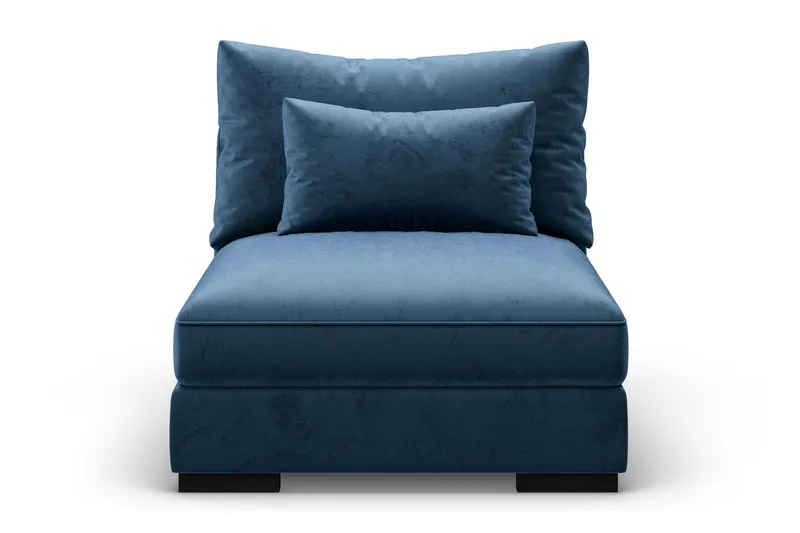 Keskimoduuli Dubai Sametti extra syvä - Sininen - Huonekalut - Sohva - Moduulisohva