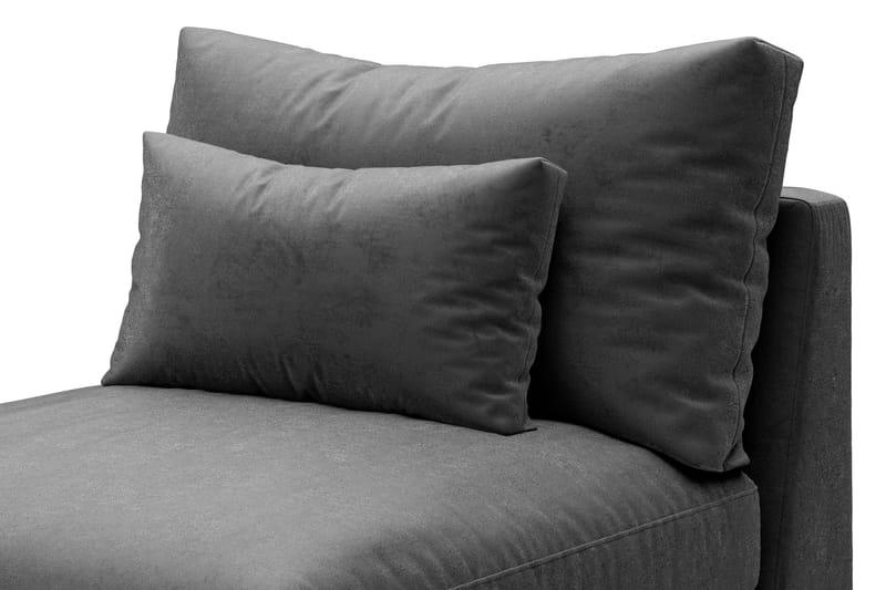 Keskimoduuli Dubai Sametti extra syvä - Tummanharmaa - Huonekalut - Sohva - Moduulisohva