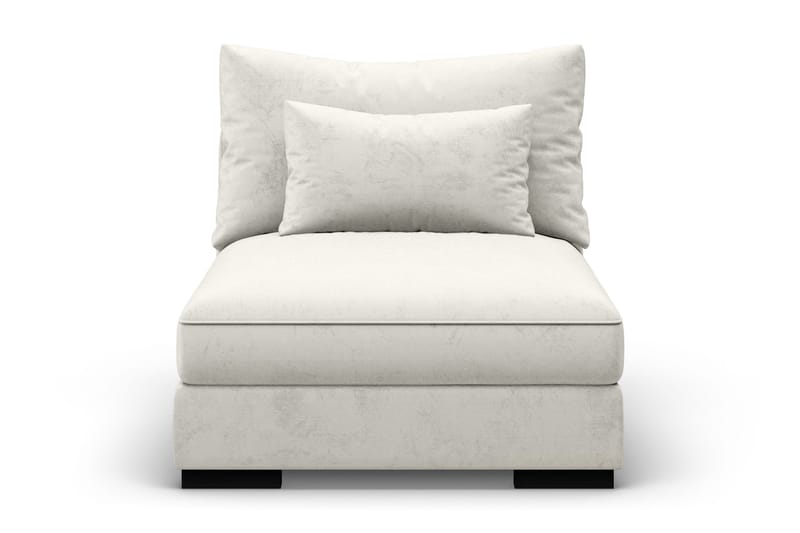 Keskimoduuli Dubai Sametti extra syvä - Valkoinen - Huonekalut - Sohva - Moduulisohva