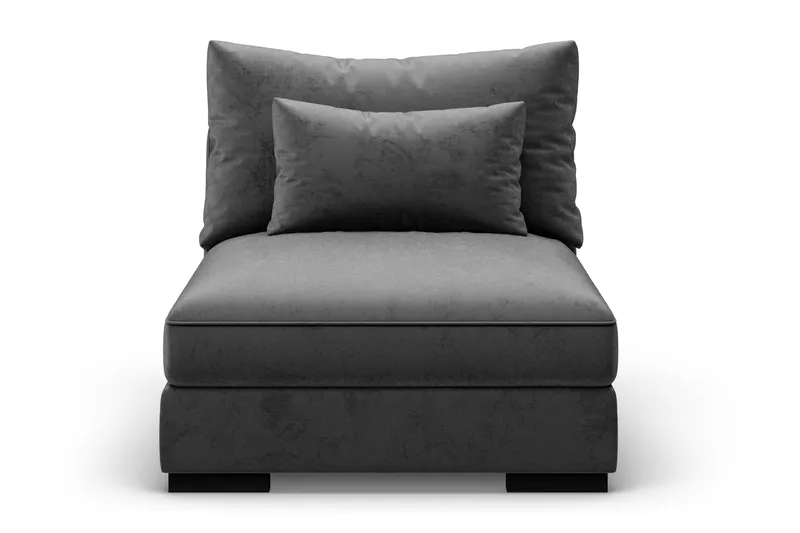 Keskimoduuli Dubai Sametti - Tummanharmaa - Huonekalut - Sohva - Moduulisohva