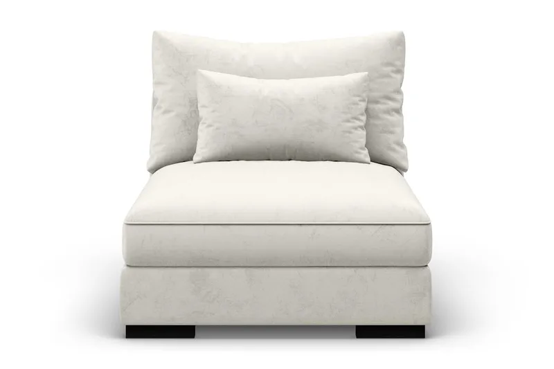 Keskimoduuli Dubai Sametti - Valkoinen - Huonekalut - Sohva - Moduulisohva