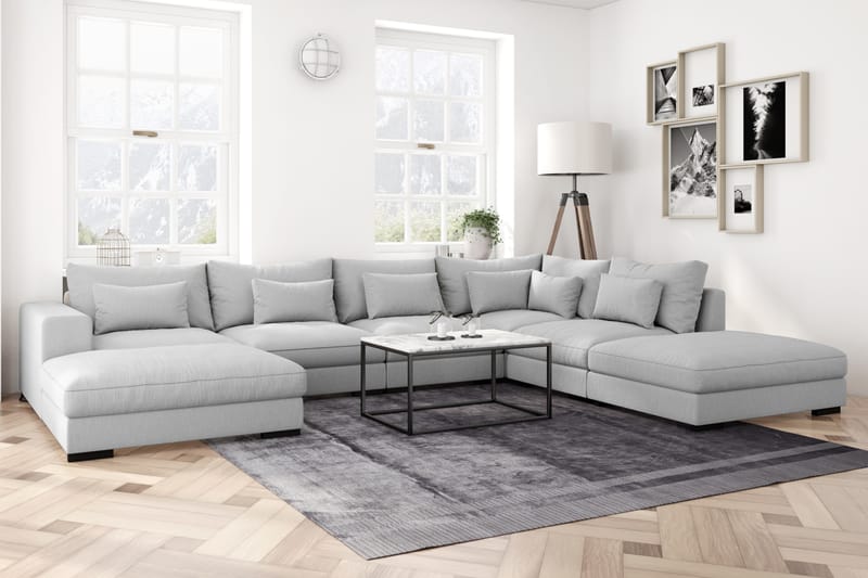 Keskimoduuli Dubai - Vaaleanharmaa - Huonekalut - Sohva - Moduulisohva