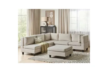 Komplett modulsoffa Beige, Black - Huonekalut - Sohva - Moduulisohva